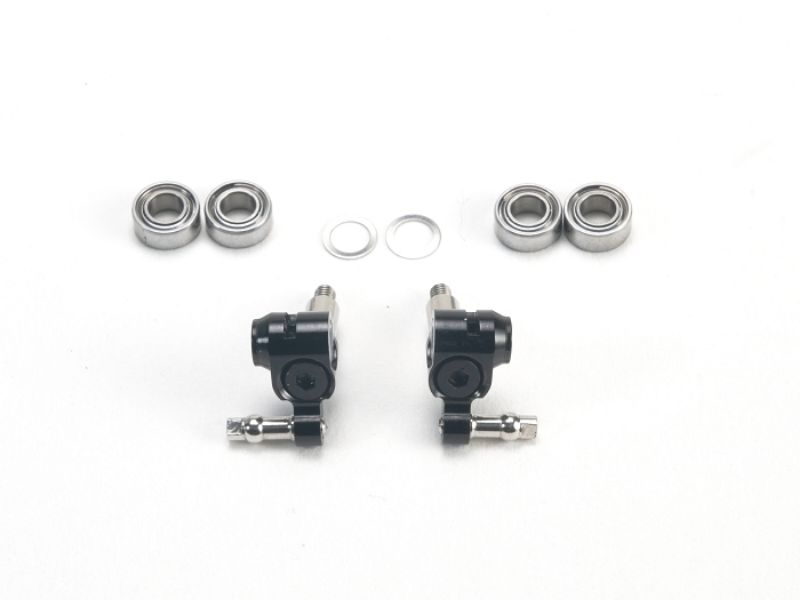 PN Racing Mini-Z MR03 Short Steering Knuckles with Adjustable Axle (Bl - imagen 2