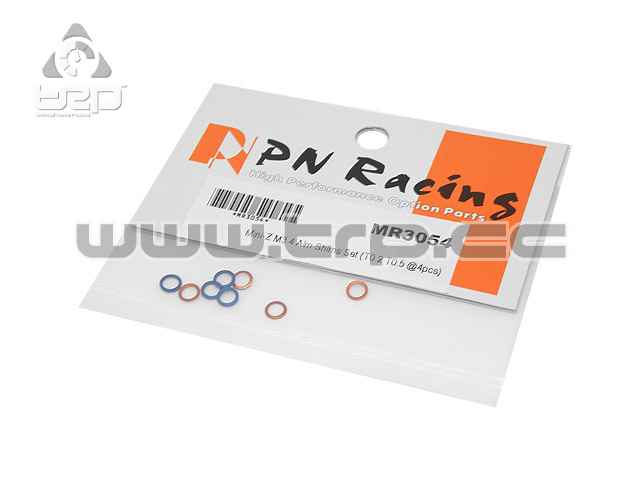 PN Racing Aluminum Washers M3.4 (Thickness 0.2 and 0.5) 4x2u - imagen 1