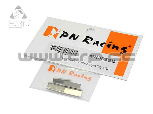 PN Racing Chassis Balancing Weights 0.9g x 6pcs - imagen 1