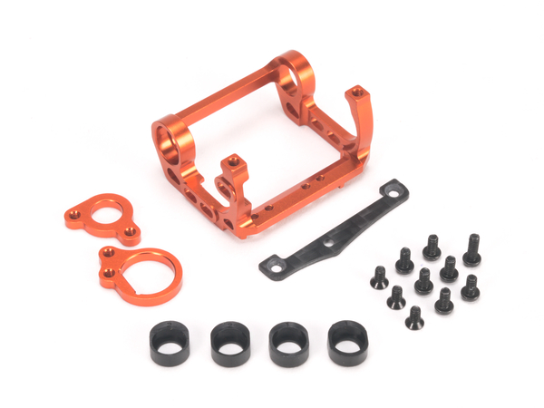 PN Racing Engine Mount V4, 94-98mm Orange for Kyosho engine