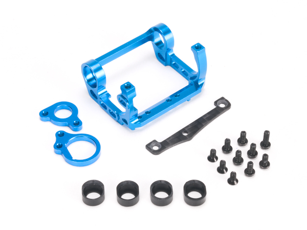 PN Racing Engine Mount V4, 94-98mm Blue for Kyosho engine