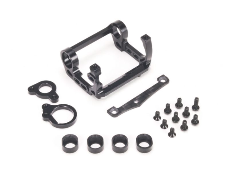 PN Racing Engine Mount V4, 94-98mm Black for Kyosho engine