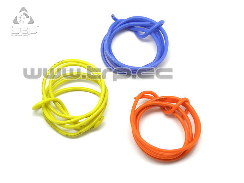 Cables de motor brushless silicona azul amarillo y naranja