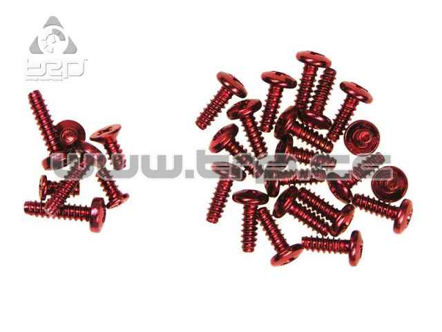 Full screw set for Overland Kyosho (red)