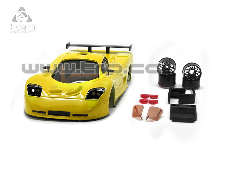 Carrocería TRPscale MiniZ Mosler Sulfur Yellow pintada a mano