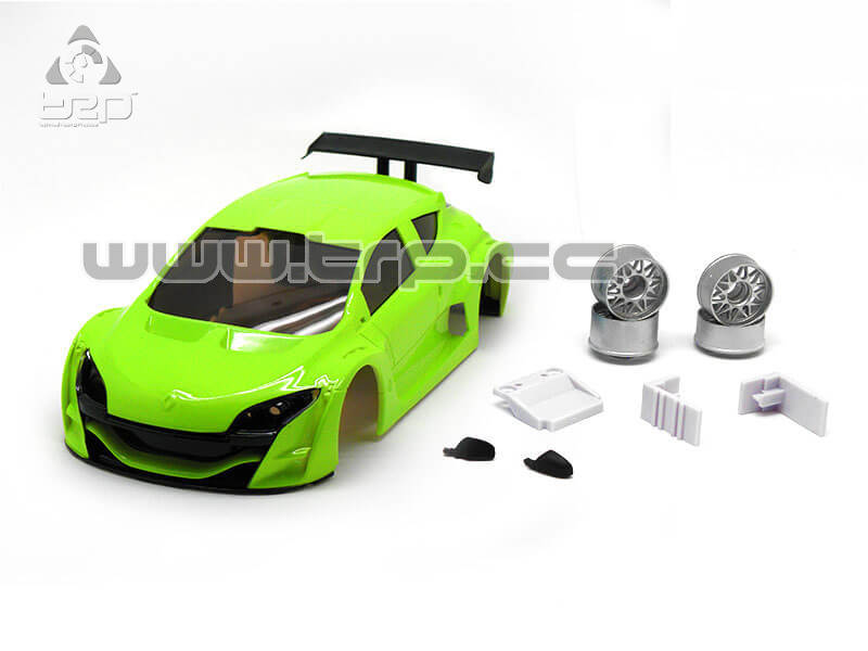 Bodywork TRPScale for MiniZ Megane Lemon Green