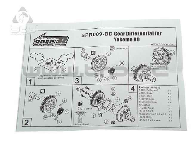 Gear Differential set (For Yokomo BD5 40T) - imagen 2