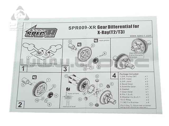 Gear Differential set (For X-Ray 38T) - imagen 2