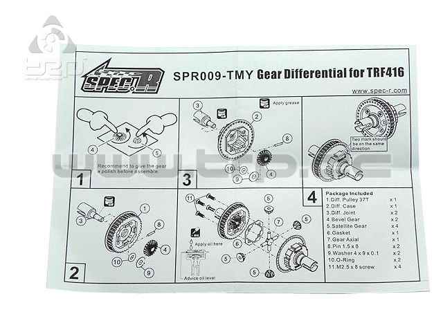 Gear Differential set (For Tamiya 416 & 417) - imagen 2