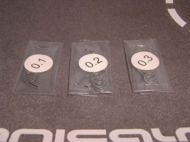 7x9 mm Shims 0.1/0.2/0.3 x 10 each