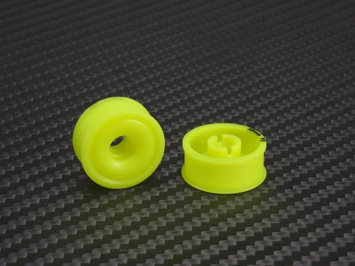 PN Racing 8.5 x 20mm F0 MiniZ 2wd CNC Yellow Flanged Wheels