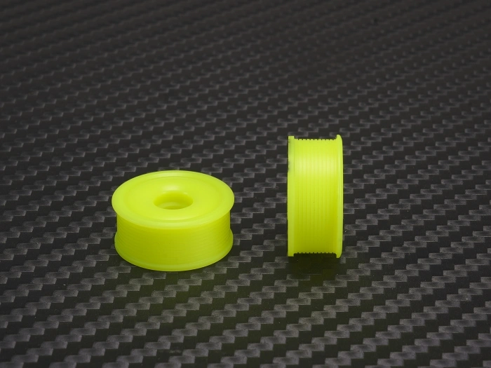 PN Racing 8.5 x 20mm F0 MiniZ 2wd CNC Yellow Flanged Wheels - imagen 1