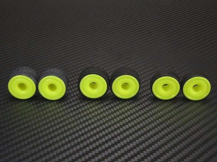 PN Racing 8.5 x 20mm F0 MiniZ 2wd CNC Yellow Flanged Wheels - imagen 3