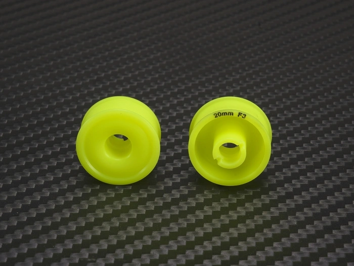 PN Racing 8.5 x 20mm F3 MiniZ 2wd CNC Yellow Flanged Wheels - imagen 2