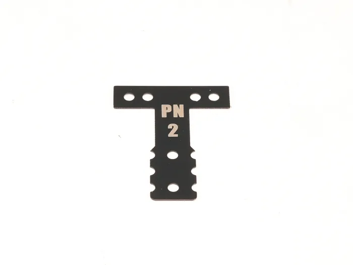 PN Racing T-plate MM hardness #2 in steel for MR03/MR04 Black