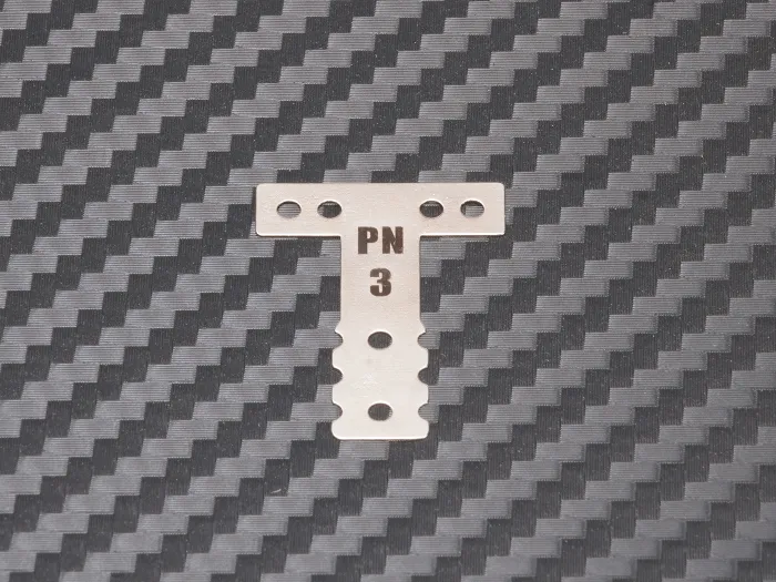 PN Racing T-plate MM hardness #3 in steel for MR03/MR04