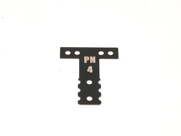 PN Racing T-plate MM hardness #5 in steel for MR03/MR04 Black