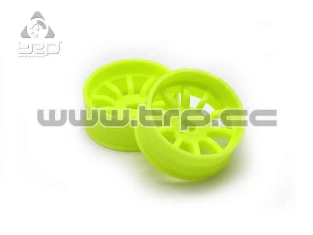PN Racing MiniZ AWD (F+3) 10-Speichen-Felgen in fluoreszierendem Gelb