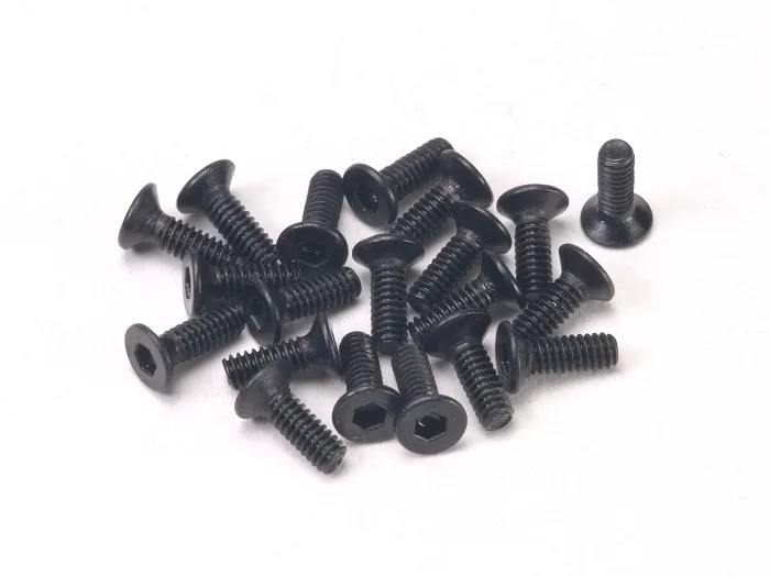 Vis coniques M2x8 en acier au carbone trempé PN Racing
