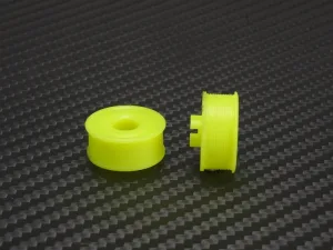 PN Racing 8.5 x 20mm F3 MiniZ 2wd CNC Yellow Flanged Wheels - Image 1