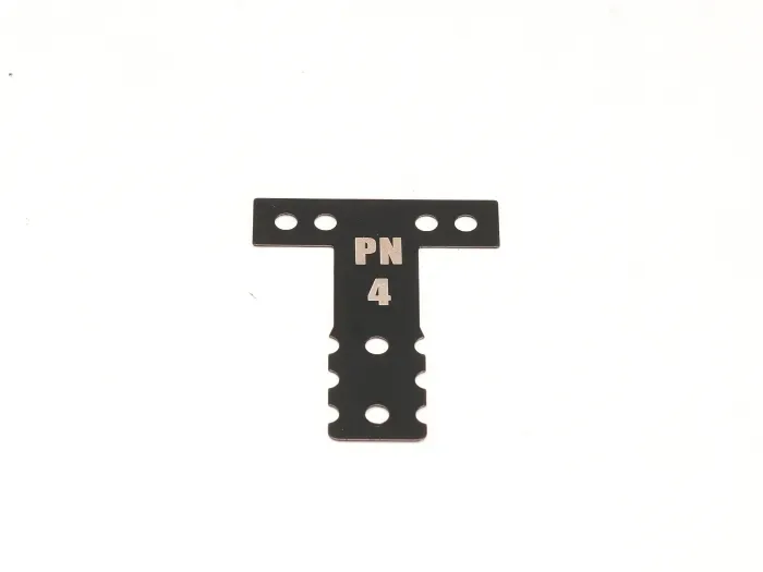 PN Racing T-plate MM hardness #5 in steel for MR03/MR04 Black