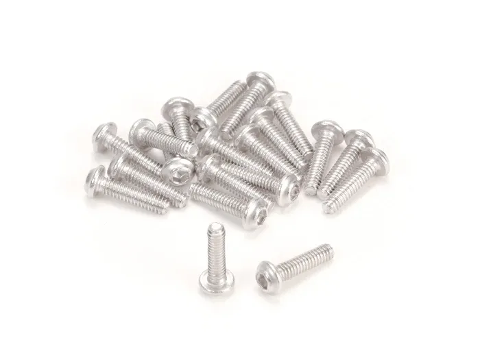 MiniZ M2x8 20 vis à tête bouton/hexagonale/acier pour aluminium