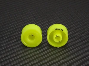 PN Racing 11 x 20mm R2 MiniZ 2wd CNC Yellow Flanged Wheels - Image 2